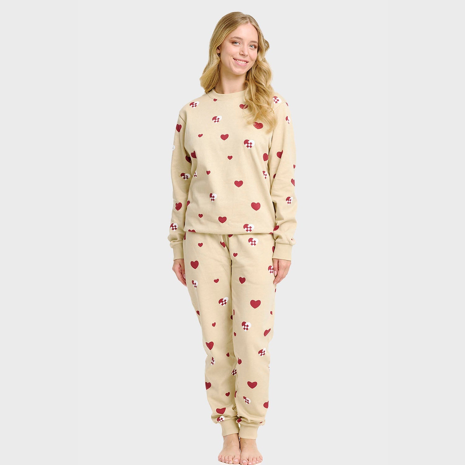 Julehjerte sweatset – Dame